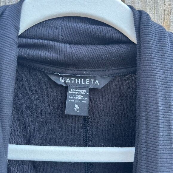 Athleta Women's XL Black Open Front Cardigan Sweater Long Sleeve - Picture 3 of 3